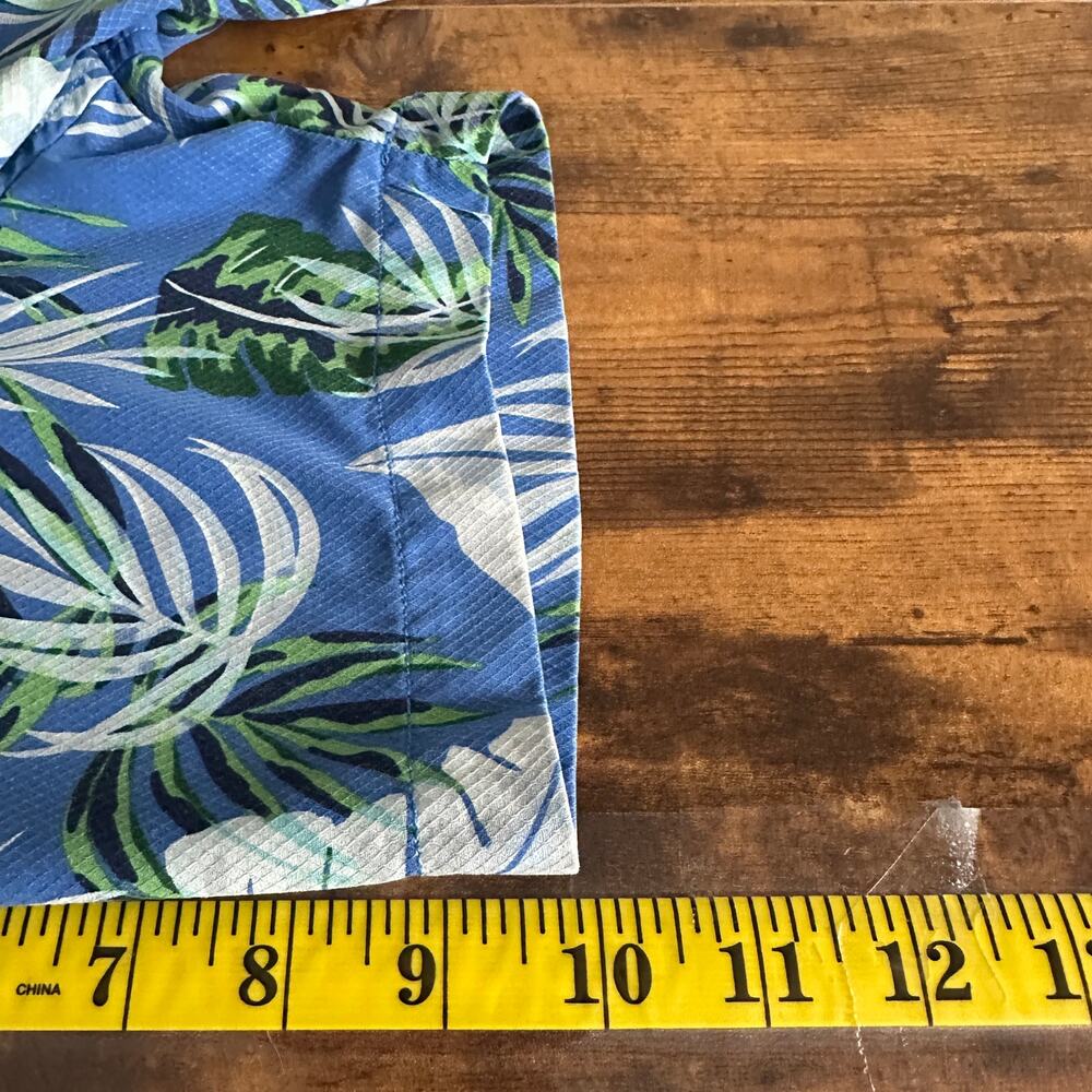 Tommy Bahama Camp Shirt Silk Blend Medium Hawaiian Floral Vacation Travel EUC - Picture 5 of 7